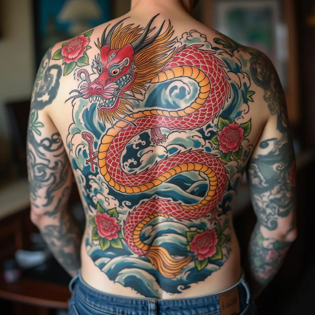 Tatuaje estilo japonés completo