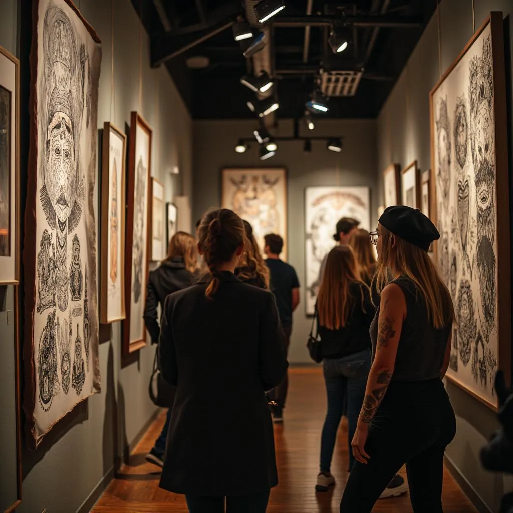 Exposición de arte en el estudio